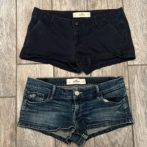 SET OF 2 - HOLLISTER LOW RISE SHORTS - WOMEN SIZE 9 / W 29
